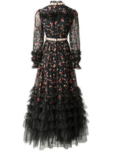 Luxury Tulle Embroidered Dress